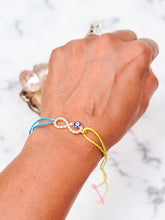 Load image into Gallery viewer, Evil Eye and Infinity Symbol Rakhi