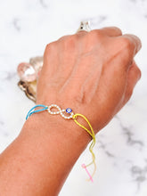 Load image into Gallery viewer, Evil Eye and Infinity Symbol Rakhi