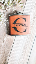 Load image into Gallery viewer, Personalized Leather Flask