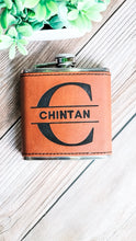 Load image into Gallery viewer, Personalized Leather Flask