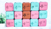 Load image into Gallery viewer, Birth Month Travel Jewelry Case