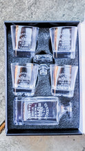 Load image into Gallery viewer, Square Decanter and Scotch Glasses Set