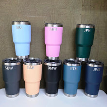 Load image into Gallery viewer, Assorted 30 oz tumblers with initials engraved
