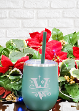 Load image into Gallery viewer, Christmas Monogram Wine Tumbler