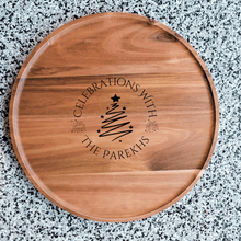 Load image into Gallery viewer, Large Round Celebrations Wood Tray