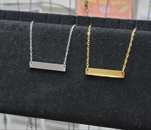 Load image into Gallery viewer, Personalized Flat Bar Necklace