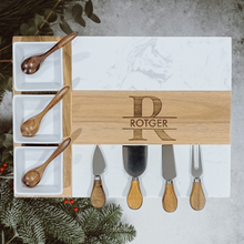 Load image into Gallery viewer, 11 Piece Marble and Acacia Wood Serving Board
