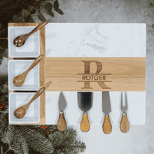Load image into Gallery viewer, 11 Piece Marble and Acacia Wood Serving Board