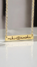 Load image into Gallery viewer, Personalized Flat Bar Necklace