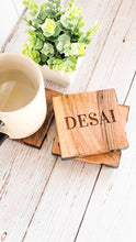 Load image into Gallery viewer, Personalized Wood and Metal Coasters