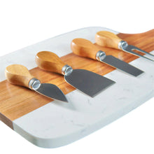 Load image into Gallery viewer, Marble Serving Board Set with Handle