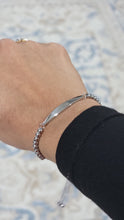 Load image into Gallery viewer, Personalized Adjustable Beaded Curved Bar Bracelet