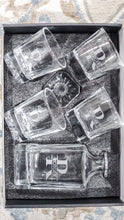 Load image into Gallery viewer, Square Decanter and Scotch Glasses Set