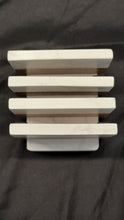 Load image into Gallery viewer, Personalized White Marble and Wood Coasters with Base