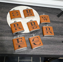 Load image into Gallery viewer, Personalized Leather Flask