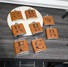 Load image into Gallery viewer, Personalized Leather Flask