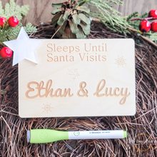 Load image into Gallery viewer, Sleeps Until Santa Visits Acrylic Plaque