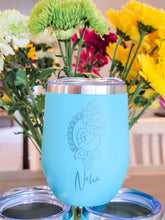Load image into Gallery viewer, Personalized Peacock Wine Tumbler