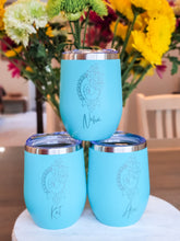 Load image into Gallery viewer, Personalized Peacock Wine Tumbler