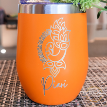 Load image into Gallery viewer, Personalized Peacock Wine Tumbler