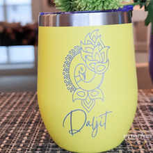 Load image into Gallery viewer, Personalized Peacock Wine Tumbler