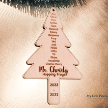 Load image into Gallery viewer, Teacher Class Name Ornament