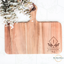 Load image into Gallery viewer, Family Diamond Monogram Cheeseboard