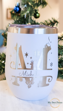 Load image into Gallery viewer, Christmas Monogram Wine Tumbler