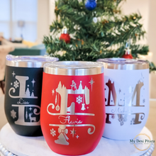 Load image into Gallery viewer, Christmas Monogram Wine Tumbler