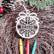 Load image into Gallery viewer, Snowflake Name Coloring Ornament