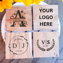 Load image into Gallery viewer, Personalized Wood and Metal Coasters