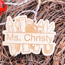 Load image into Gallery viewer, Teacher Name Ornament