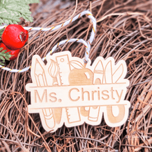 Load image into Gallery viewer, Teacher Name Ornament