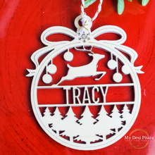 Load image into Gallery viewer, Reindeer Name Coloring Ornament