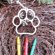 Load image into Gallery viewer, Dog Paw Coloring Ornament
