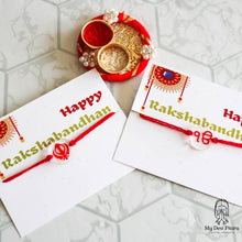 Load image into Gallery viewer, Ik Onkar symbol rakhi on clear acrylic with red design