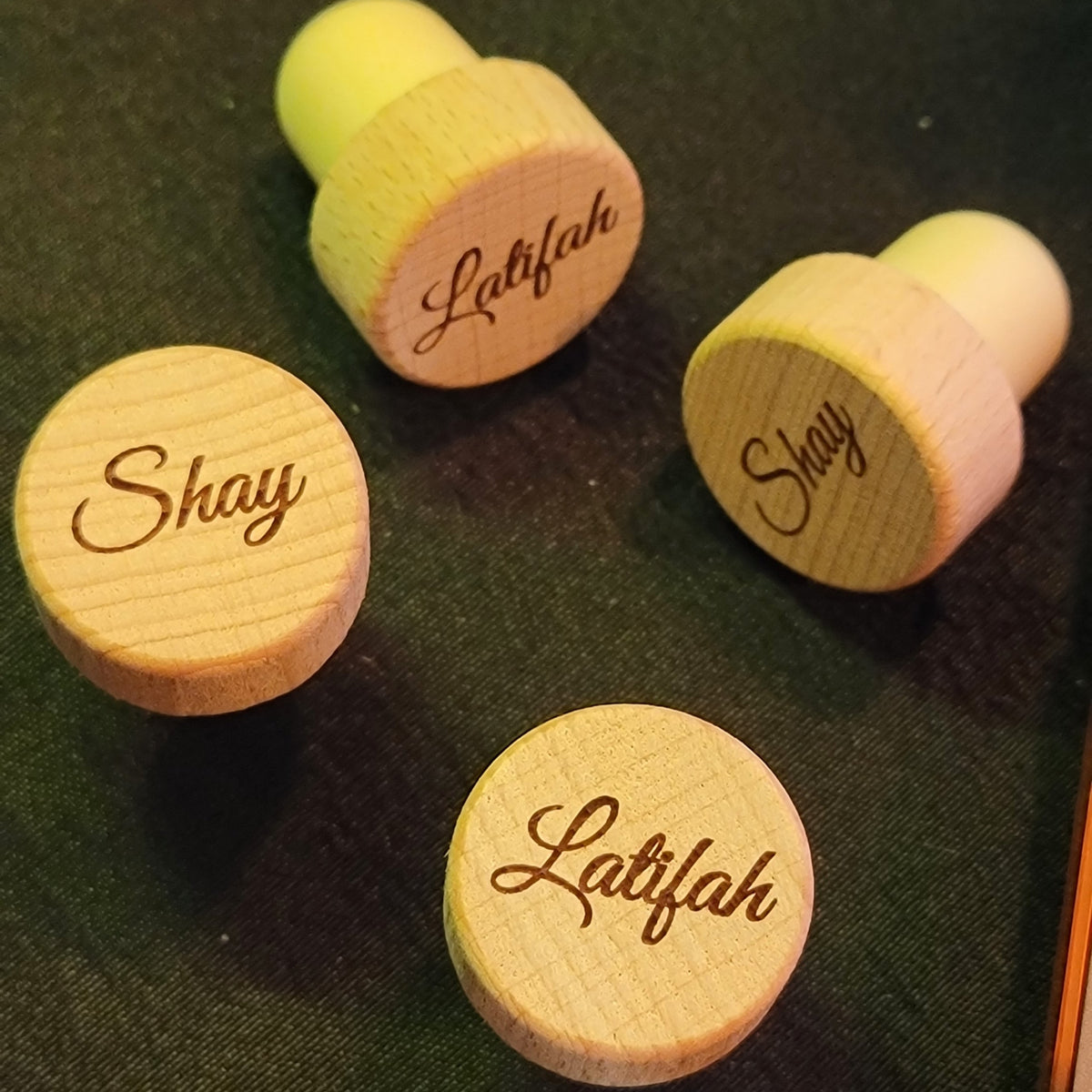 laser engraved wine corks