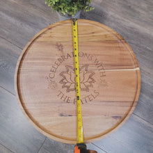 Load image into Gallery viewer, Large Round Celebrations Wood Tray
