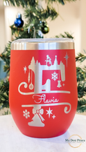 Load image into Gallery viewer, Christmas Monogram Wine Tumbler
