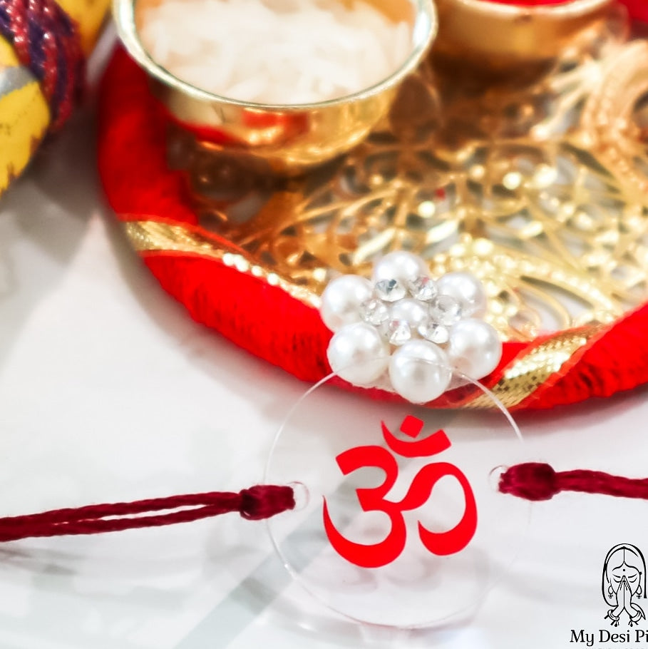 Om ॐ Acrylic Rakhi